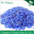 Lanscaping Glass Sand Crushed Couble Blue Glass Chips Декоративное стекло